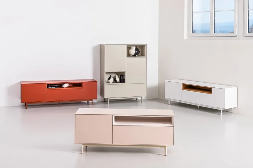 atelier pfister Highboard Amden Greige, Hellgreige, anthrazit Discount
