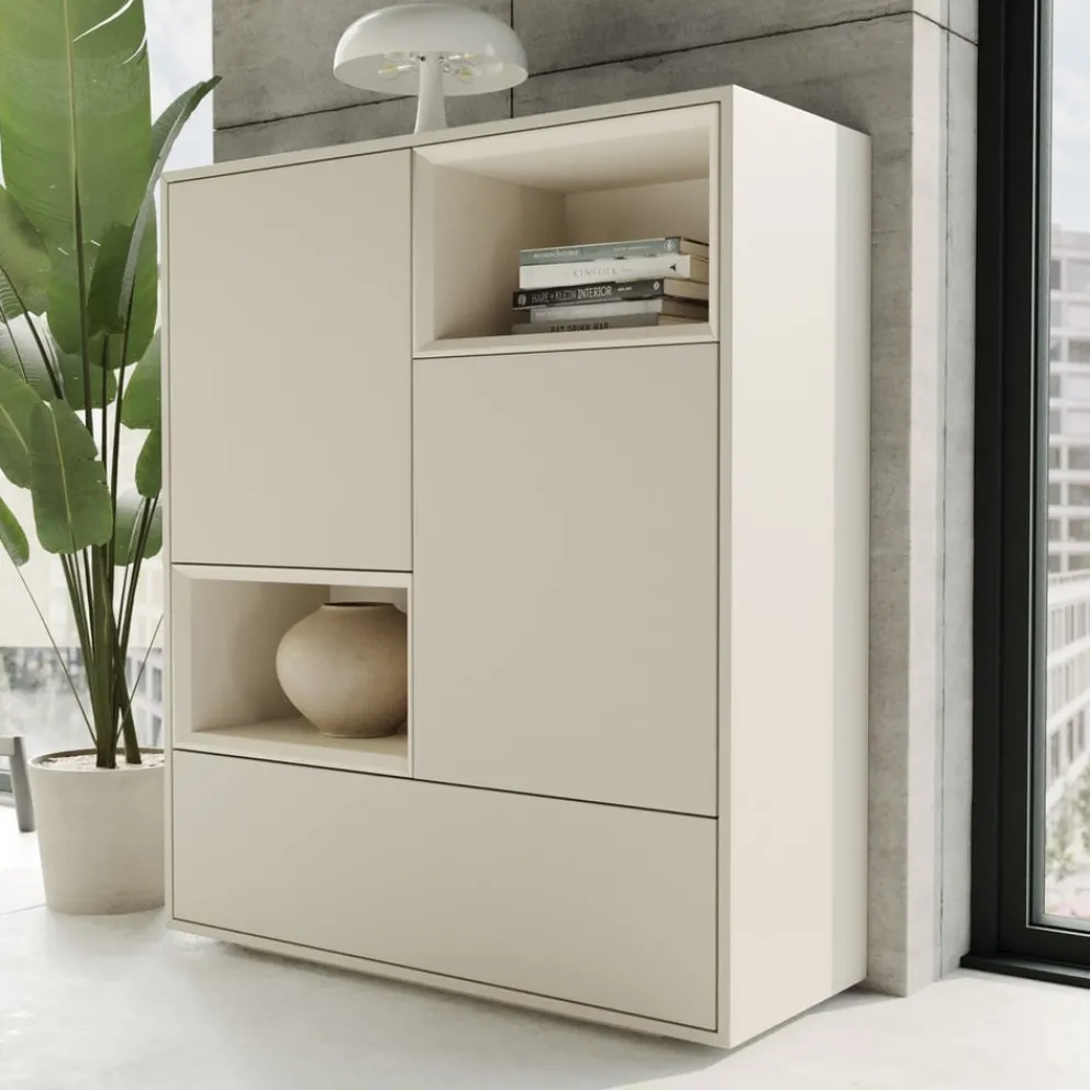 atelier pfister Highboard Amden Greige, Hellgreige, anthrazit Discount