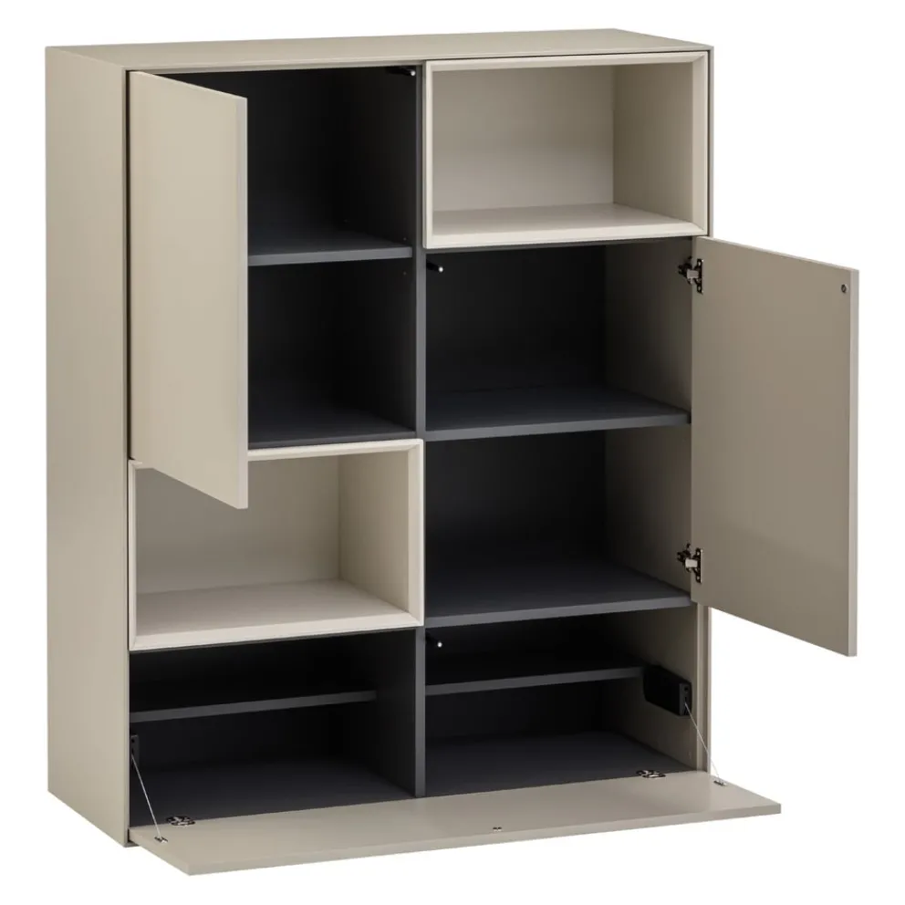 atelier pfister Highboard Amden Greige, Hellgreige, anthrazit Discount