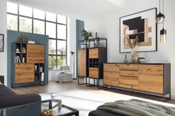 Novel Highboard Asmara anthrazit, eichefarbig Sale