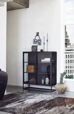 Highboard Boston schwarz Clearance