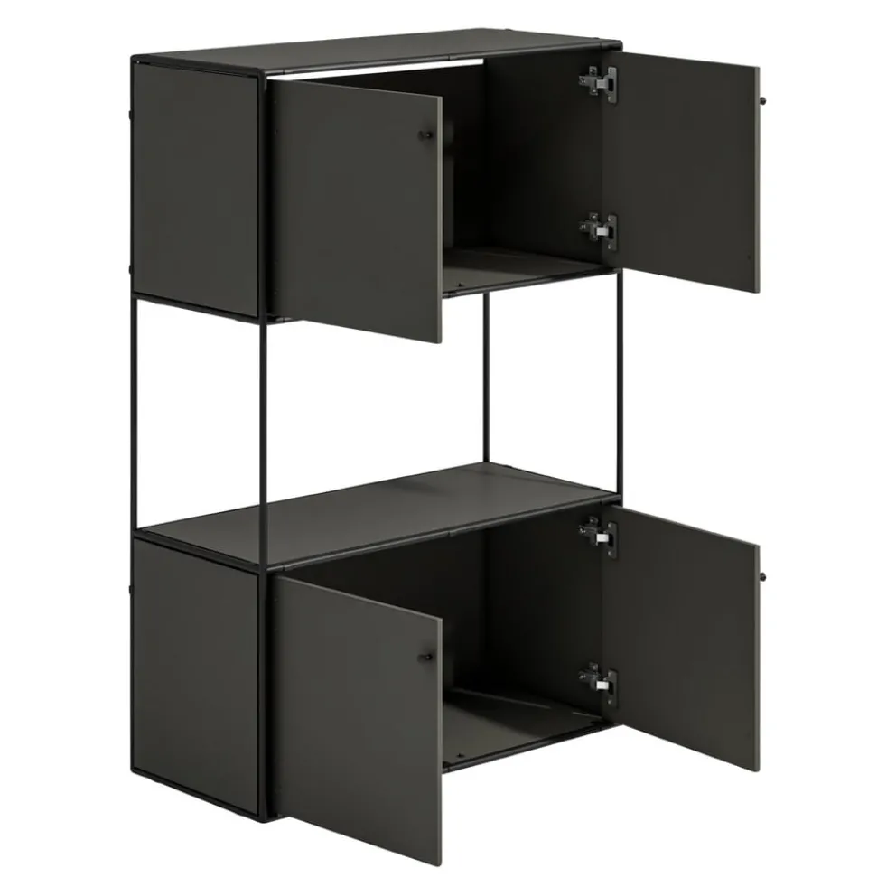Novel Highboard Brera graphitschwarz Best