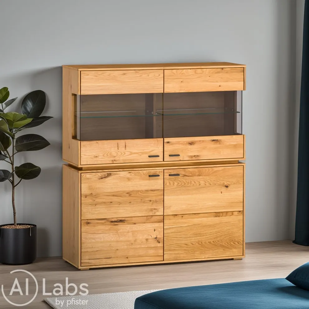 MID.YOU Highboard Como eichefarbig Clearance