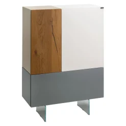 Lago Highboard 36E8 Wildwood naturale, bianco, fumo Sale