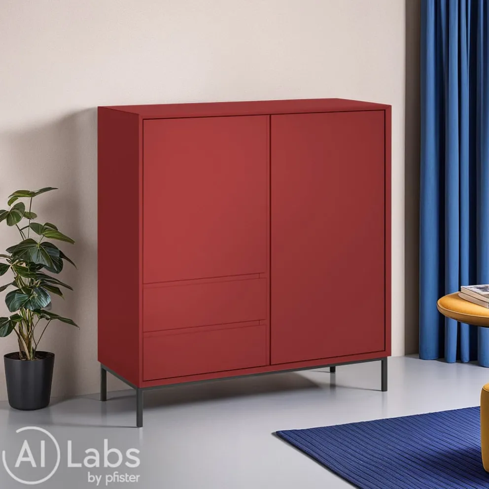 Edition Highboard Frame karmesinrot Clearance