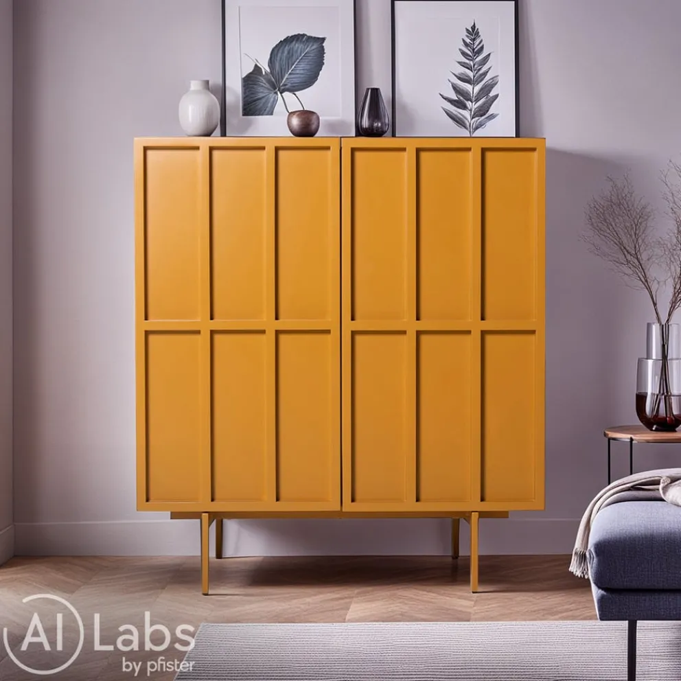 HKliving Highboard Ginger orangebraun Clearance