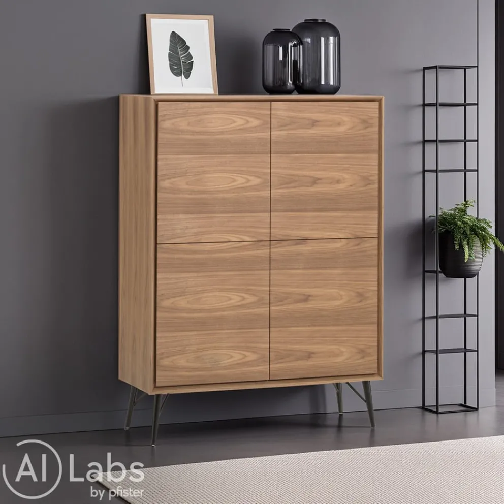 Johann Jakob Highboard Karen nussbaumfarbig Online