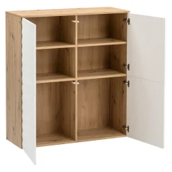 BYYU Highboard Kleo eichefarbig, weiss Clearance