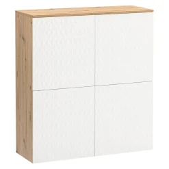 BYYU Highboard Kleo eichefarbig, weiss Clearance
