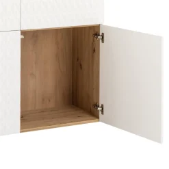 BYYU Highboard Kleo eichefarbig, weiss Clearance