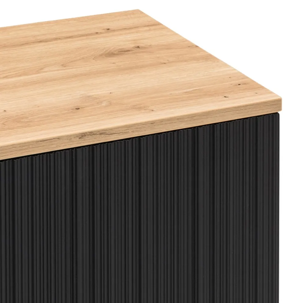 BYYU Highboard Kleo eichefarbig, schwarz Outlet