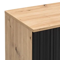 BYYU Highboard Kleo eichefarbig, schwarz Outlet