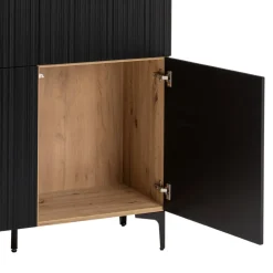 BYYU Highboard Kleo eichefarbig, schwarz Outlet