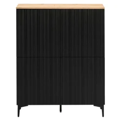 BYYU Highboard Kleo eichefarbig, schwarz Outlet