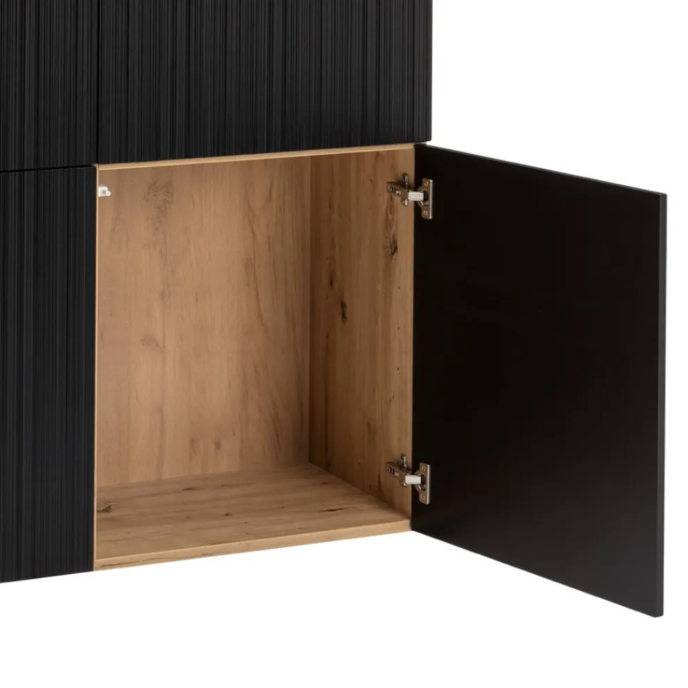BYYU Highboard Kleo eichefarbig, schwarz Best