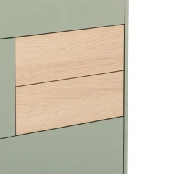 Voleo Highboard Naomi eichefarbig, taupegrün Sale
