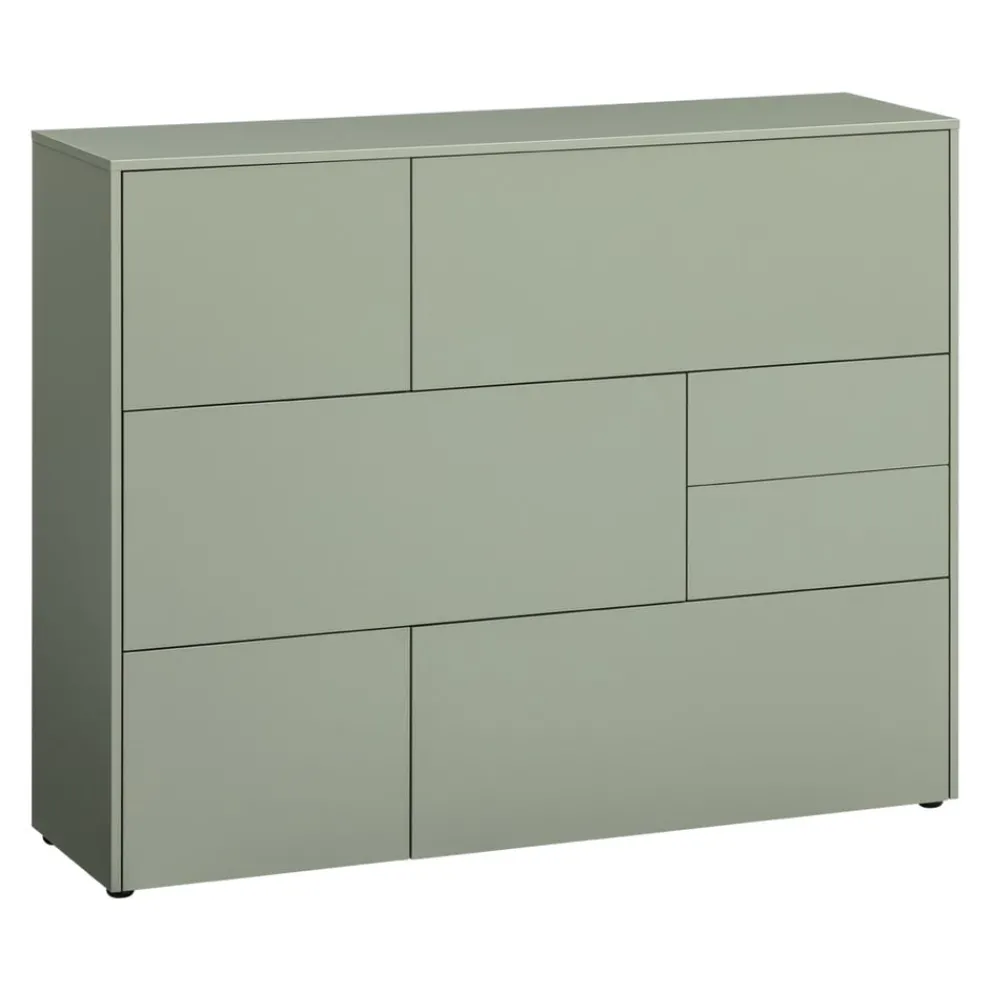 Voleo Highboard Naomi eichefarbig, taupegrün Sale