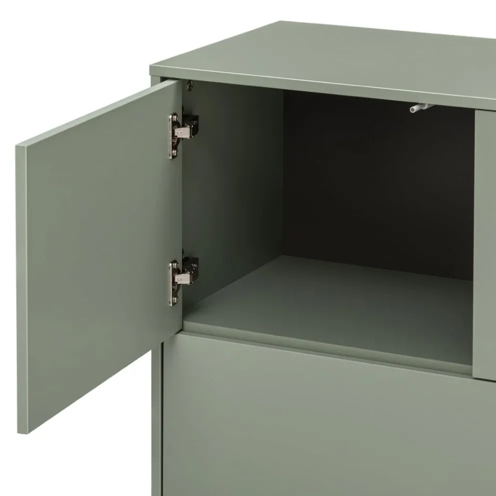 Voleo Highboard Naomi eichefarbig, taupegrün Sale