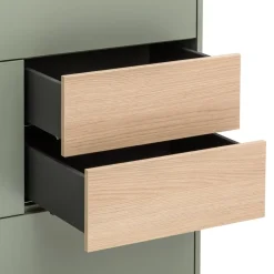Voleo Highboard Naomi eichefarbig, taupegrün Sale