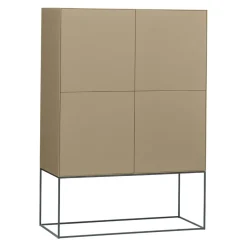 Piure Highboard Nex Hochglanz 45 Taupe Outlet