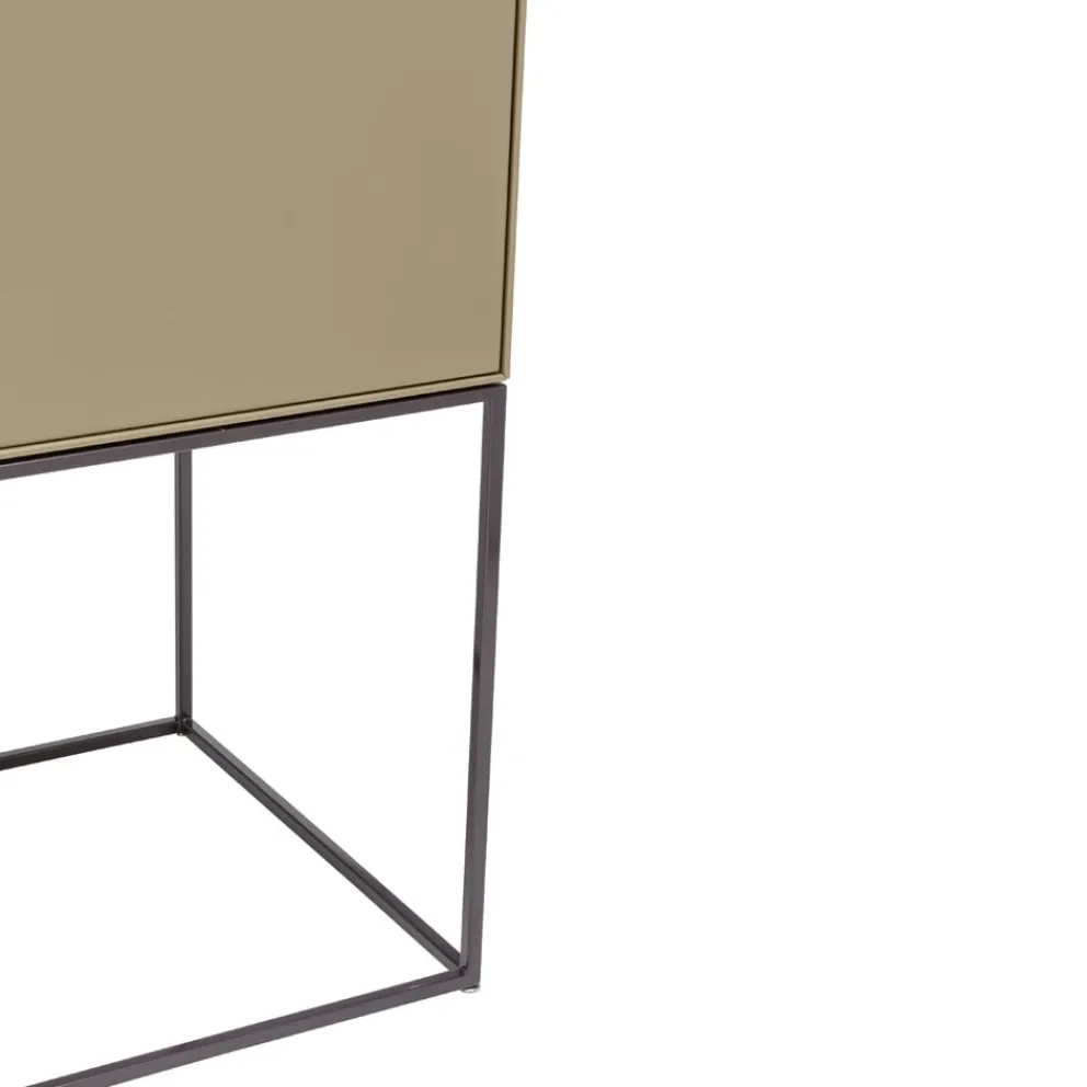 Piure Highboard Nex Hochglanz 45 Taupe Outlet