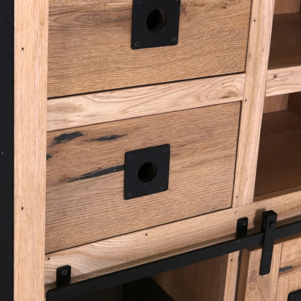 Ambia Home Highboard Oak Island eichefarbig Clearance