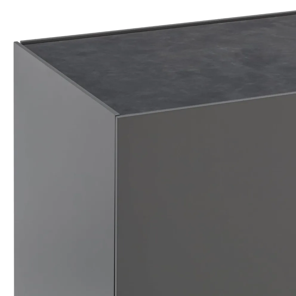 Edition Highboard Pan dunkelgrau, schwarz