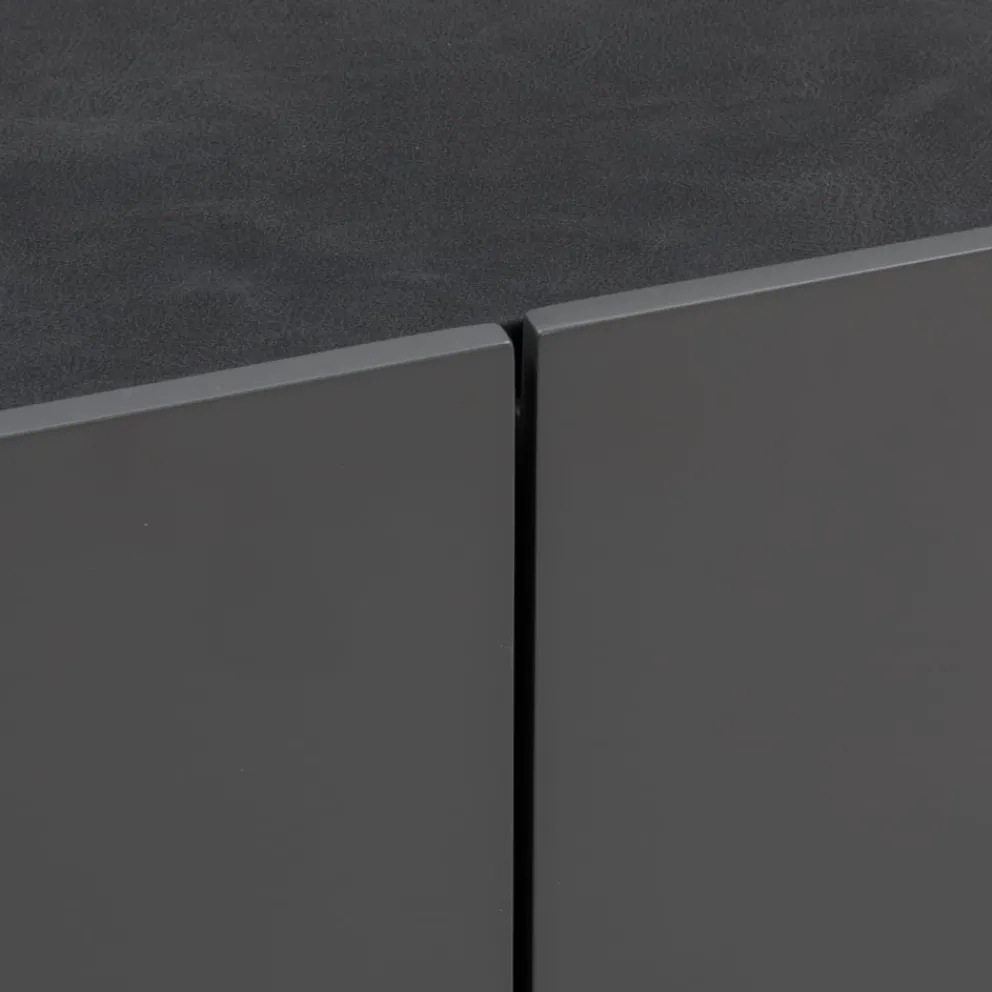 Edition Highboard Pan dunkelgrau, schwarz