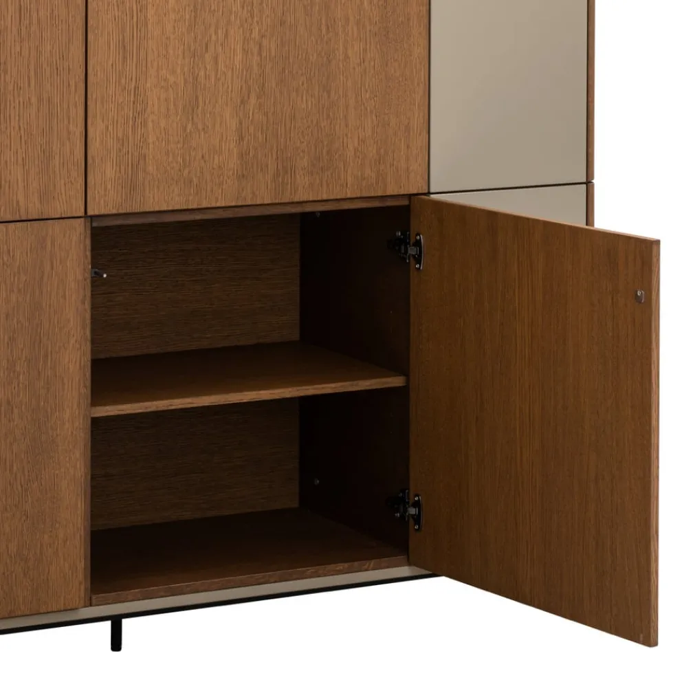Edition Highboard Ron eichefarbig, taupe Hot