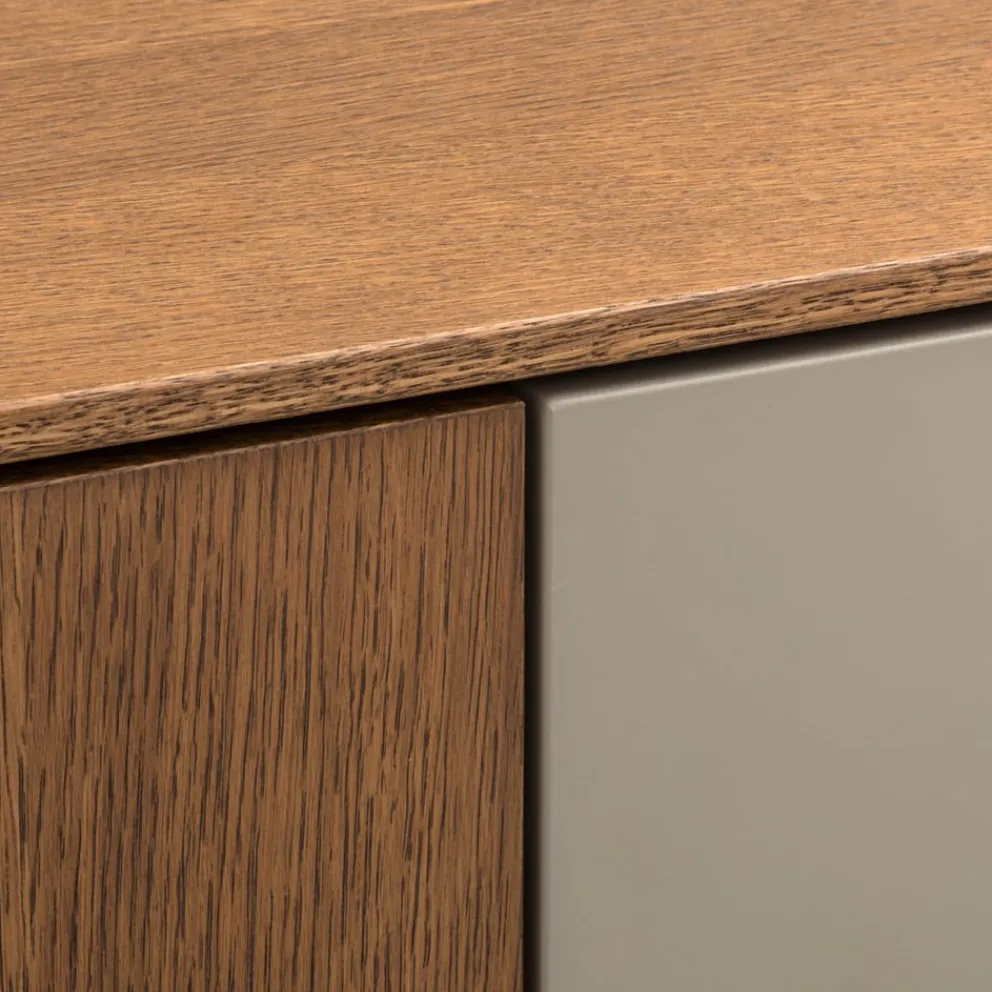 Edition Highboard Ron eichefarbig, taupe Hot