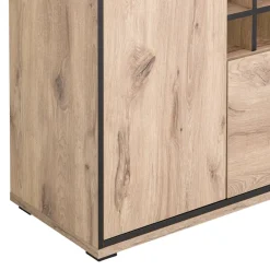 Livetastic Highboard Ruben eichefarbig, schwarz Clearance