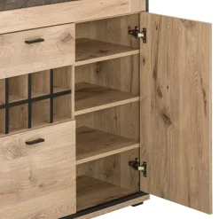 Livetastic Highboard Ruben eichefarbig, schwarz Clearance