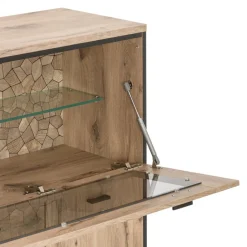 Livetastic Highboard Ruben eichefarbig, schwarz Clearance