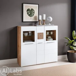 Hom'In Highboard Savona eichefarbig Discount