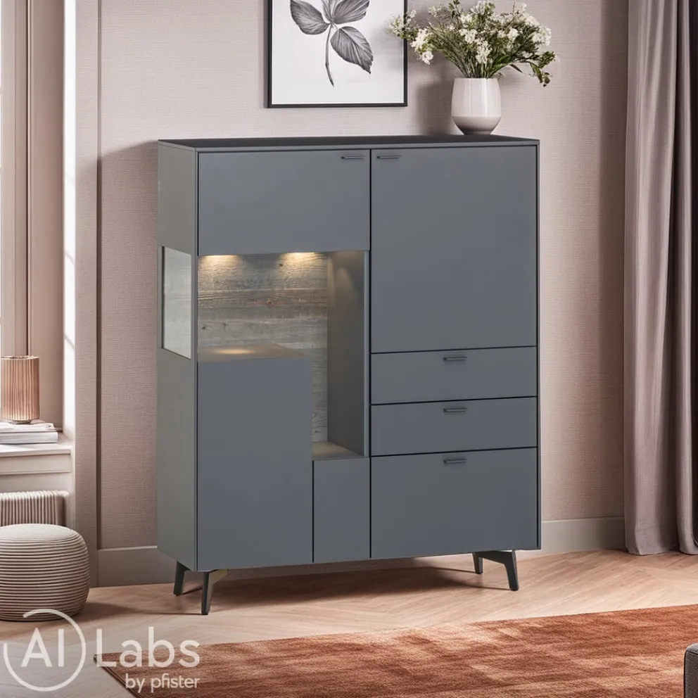 Venjakob Highboard Sentino 3000 36 Schiefergrau Best