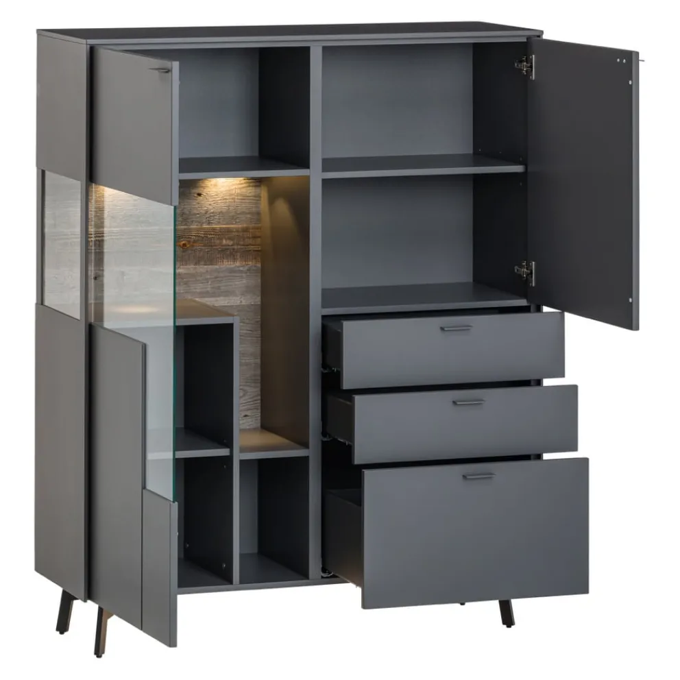 Venjakob Highboard Sentino 3000 36 Schiefergrau Hot