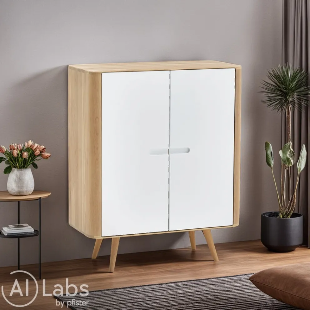 BYYU Highboard Skarsund weiss Clearance