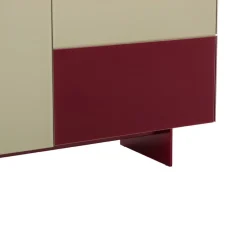 Johann Jakob Highboard Skyline dunkelrot, grau New