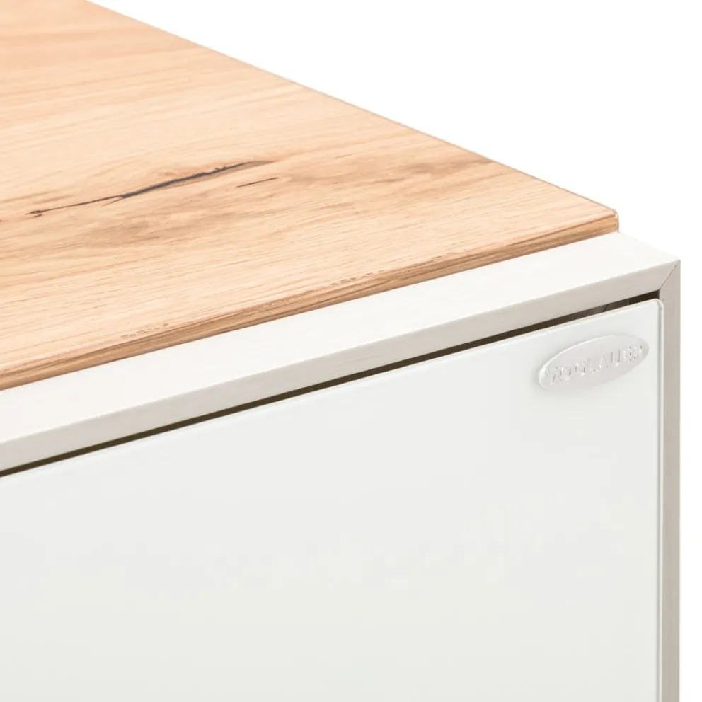 VOGLAUER Highboard valpin eichefarbig, weiss