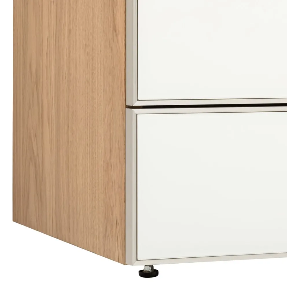 VOGLAUER Highboard valpin eichefarbig, weiss