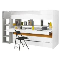 Gautier Hochbett Dimix hellgrau, weiss Hot