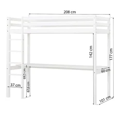 Hoppekids Hochbett Eco Dream weiss Outlet