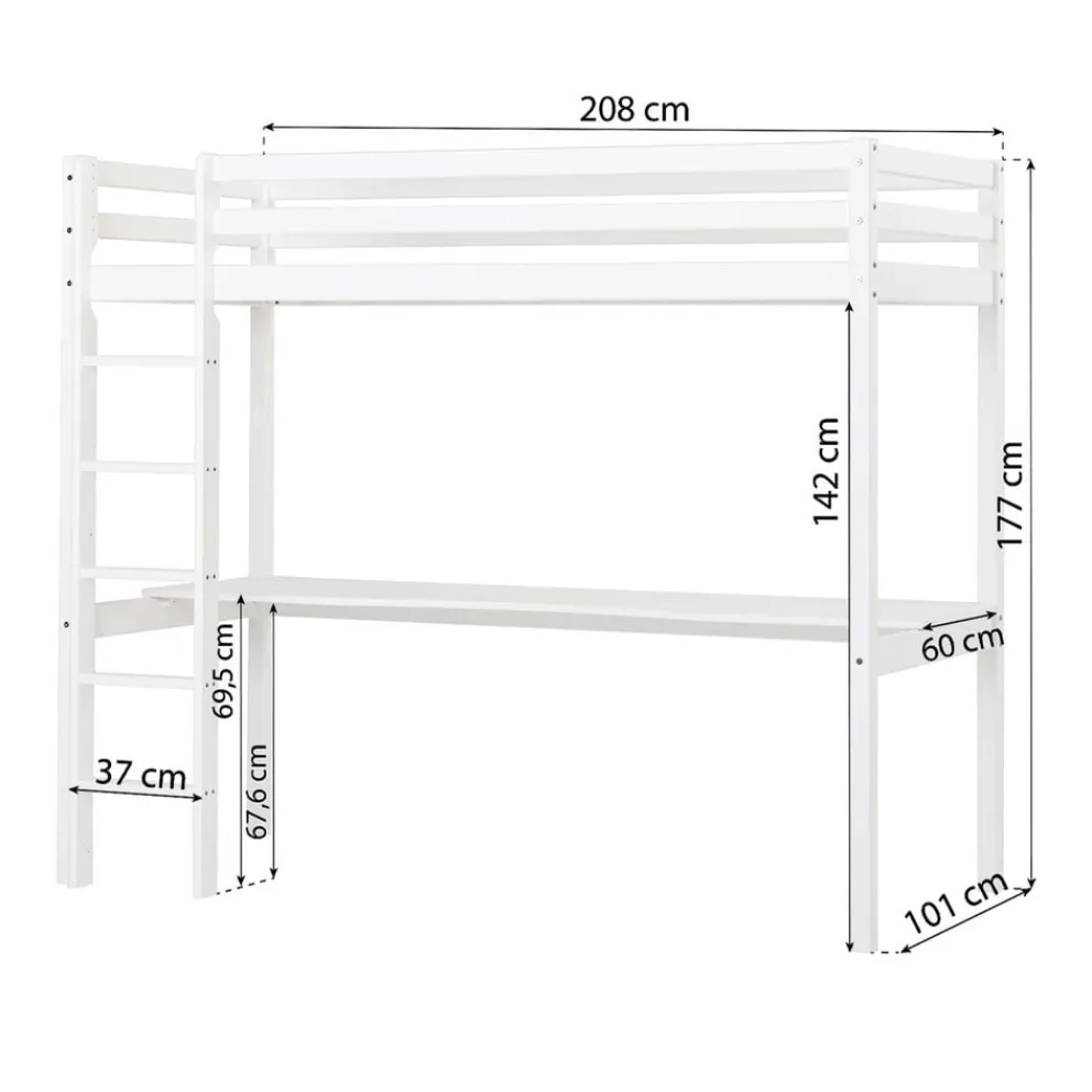 Hoppekids Hochbett Eco Dream weiss Clearance