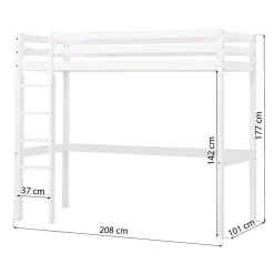 Hoppekids Hochbett Eco Dream weiss New