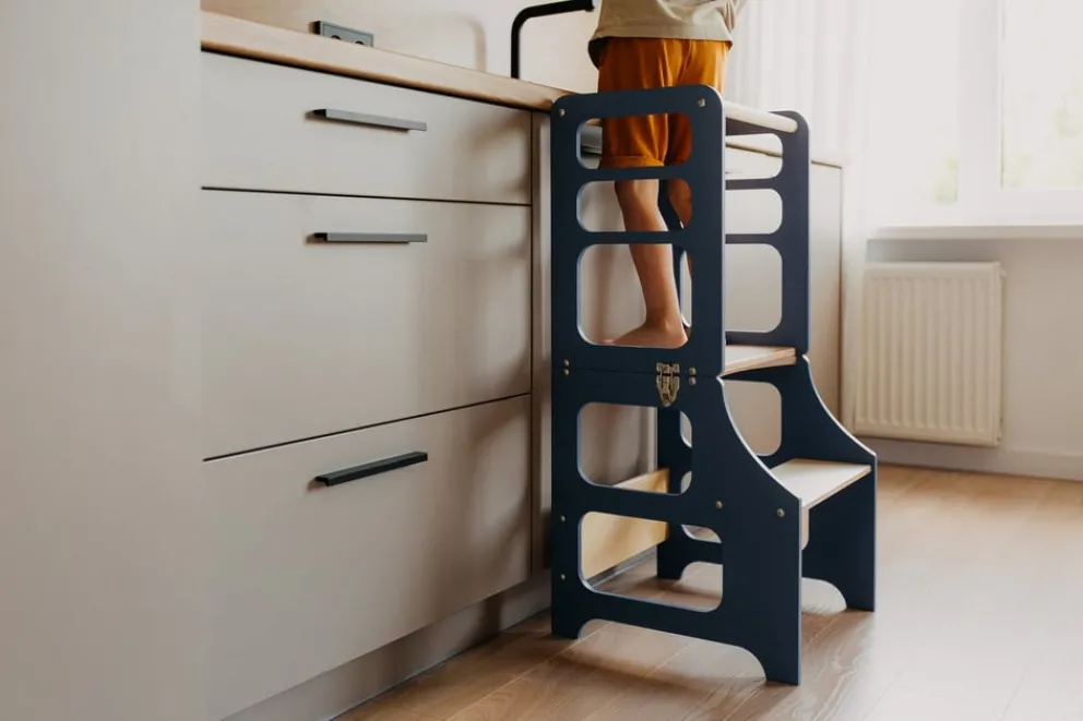 Duck Woodworks Hochstuhl Stende blau Best