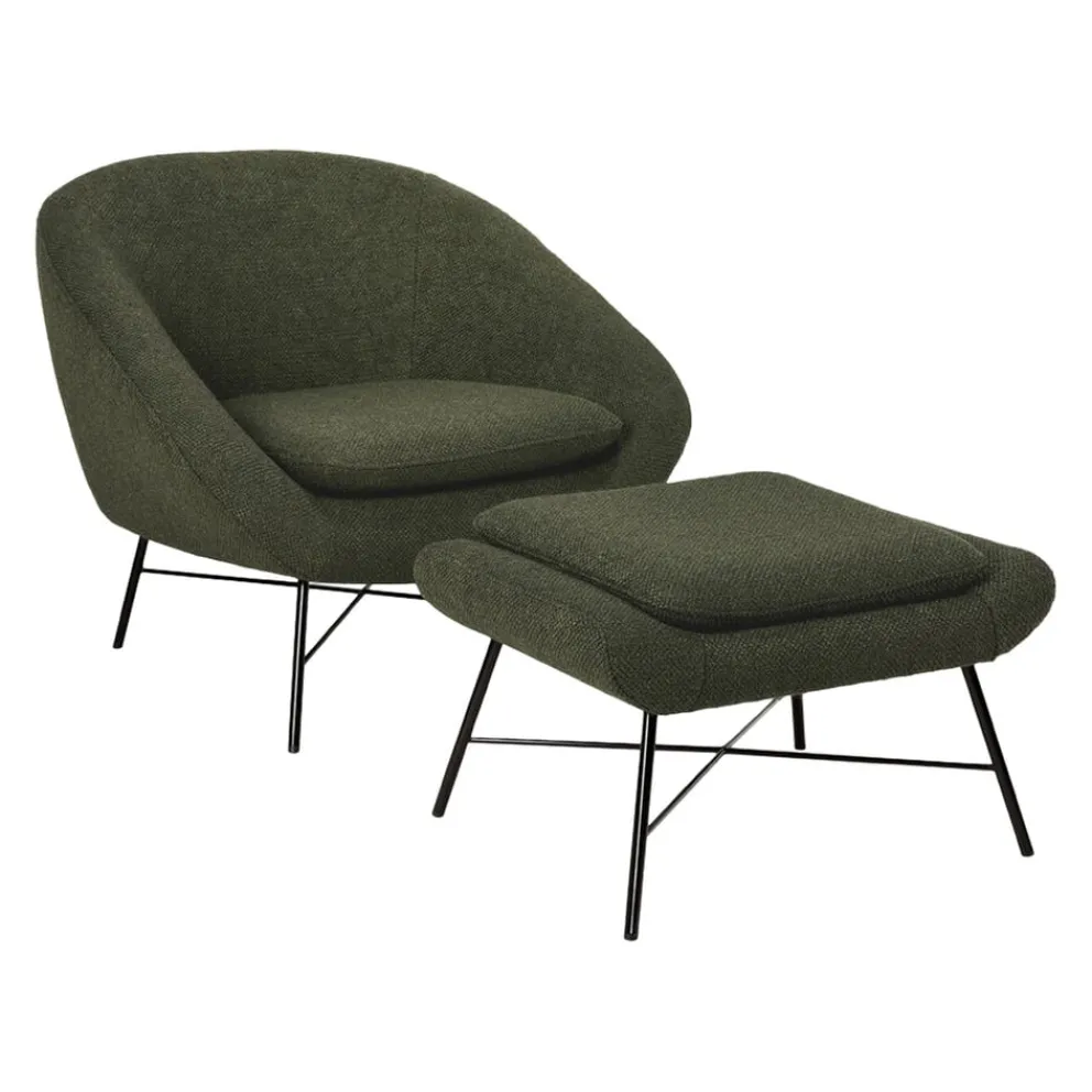 Ethnicraft Hocker Barrow ginstergelb