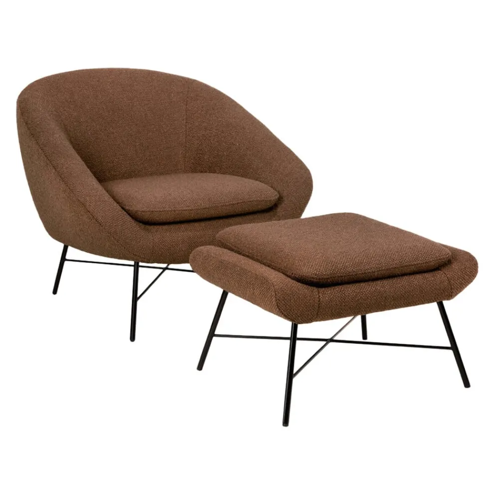 Ethnicraft Hocker Barrow rostrot Outlet