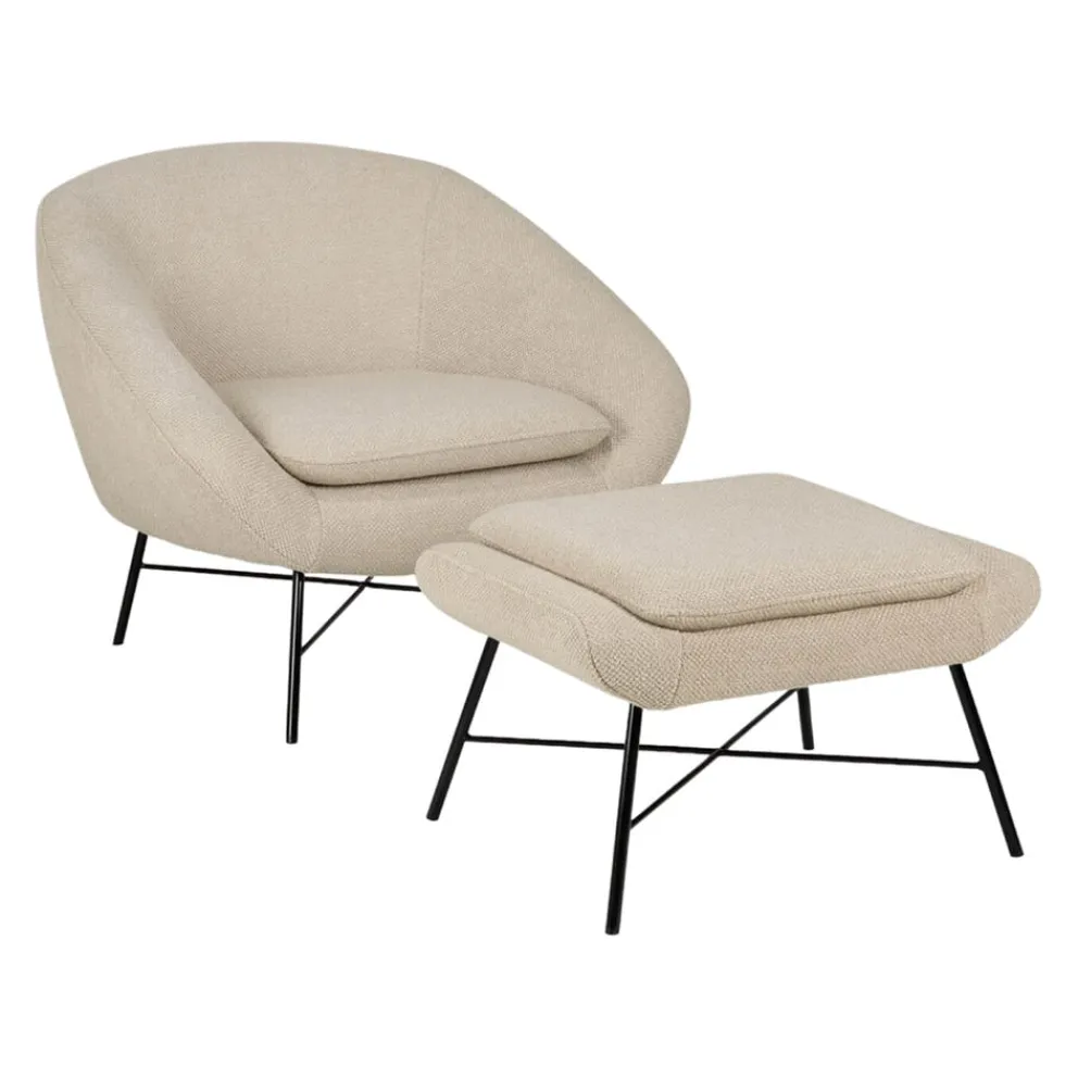 Ethnicraft Hocker Barrow off-white Best