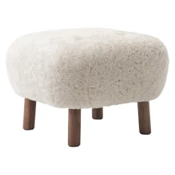&Tradition Hocker Little Petra Sheepskin Moonlight, walnuss Online