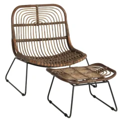 Van der Leeden Hocker Lounge braun